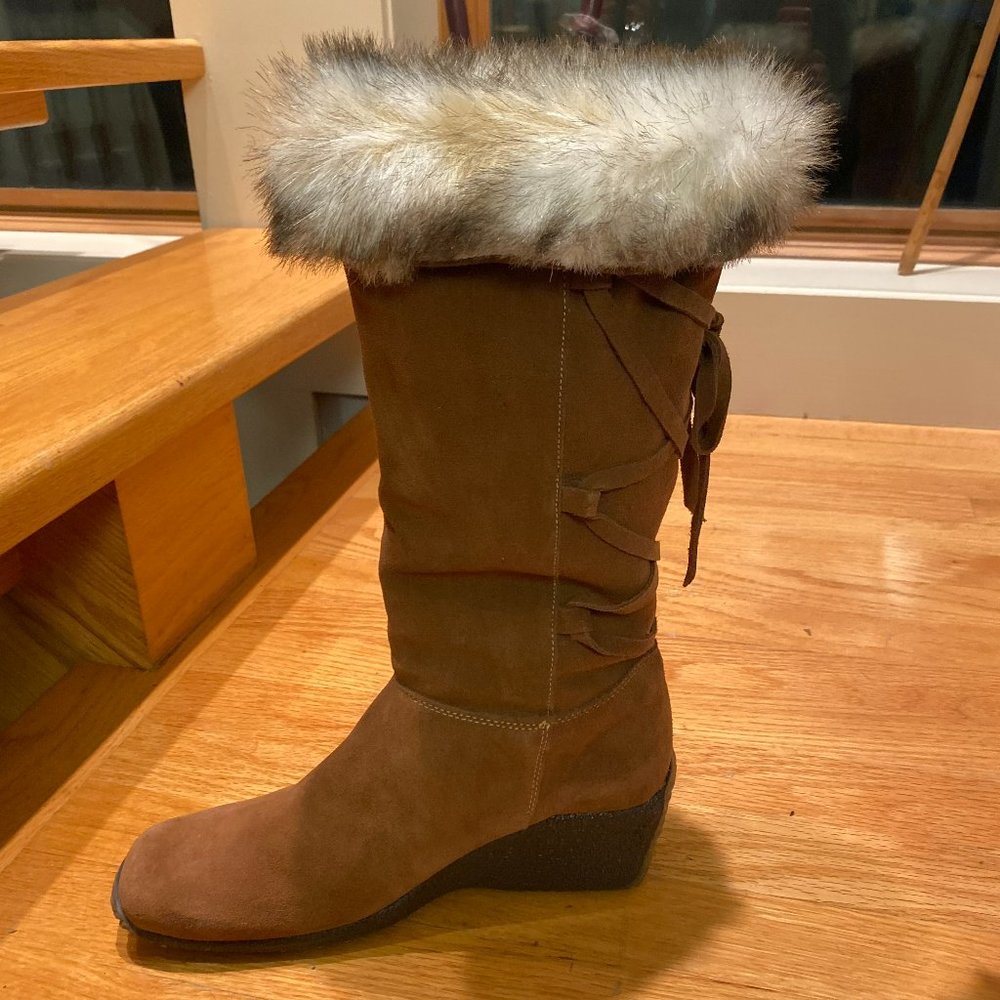 Santana Canada Brown Knee High Women's Boots, Size 8.5 - Picture 6 of 6